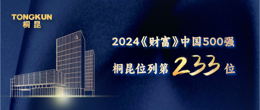 第233位！桐昆《财富》中国500强榜单再进位！